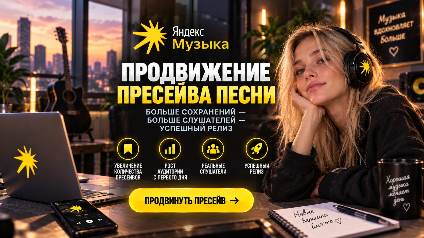 Продвижение Пресейва песни.