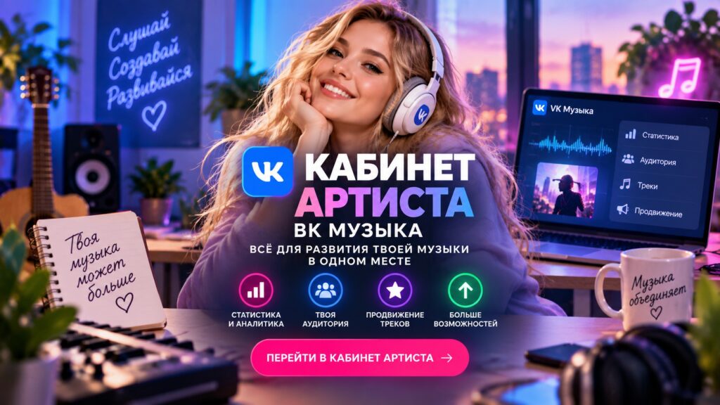 Кабинет артиста ВК Музыка.